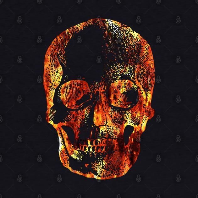 Flaming Skull by MercurialMerch